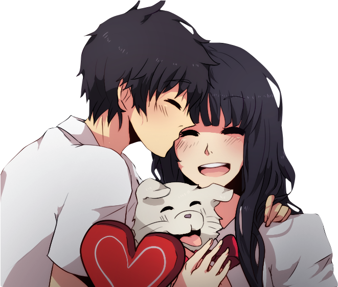 Chibi Couple Anime Transparent PNG Image
