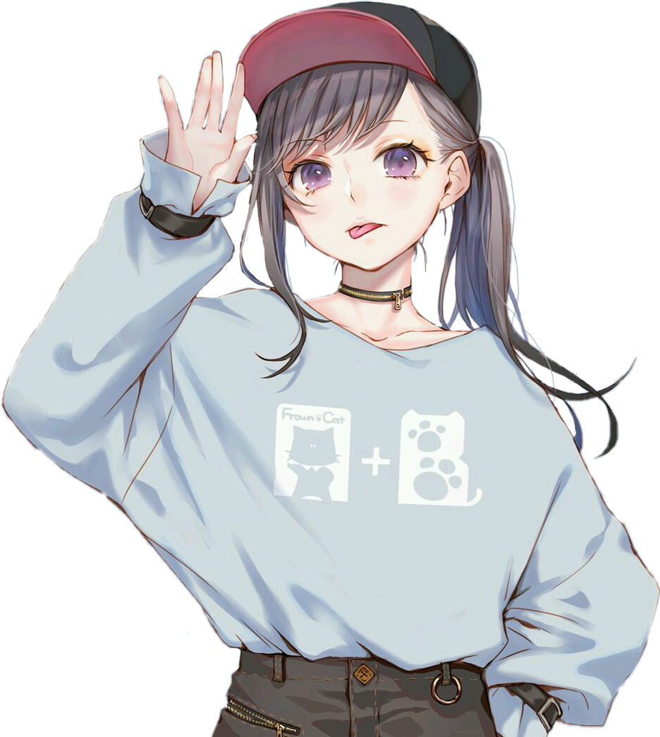 Girl Anime Aesthetic Transparent PNG Image