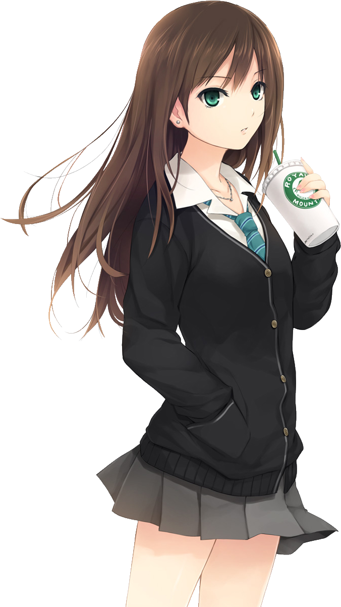 Girl Anime Aesthetic Transparent PNG Image