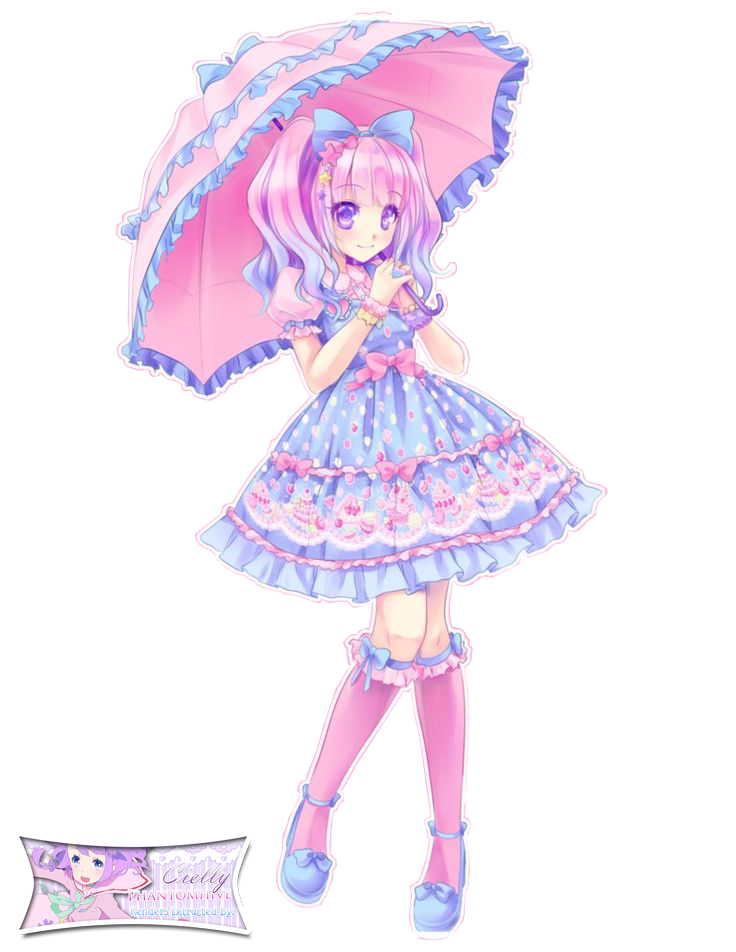 Pastel Girl Anime Transparent PNG Image