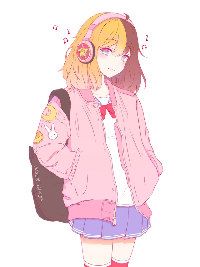 Pastel Girl Anime Transparent PNG Image