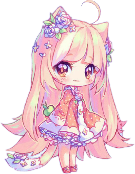 Pastel Girl Anime Transparent PNG Image