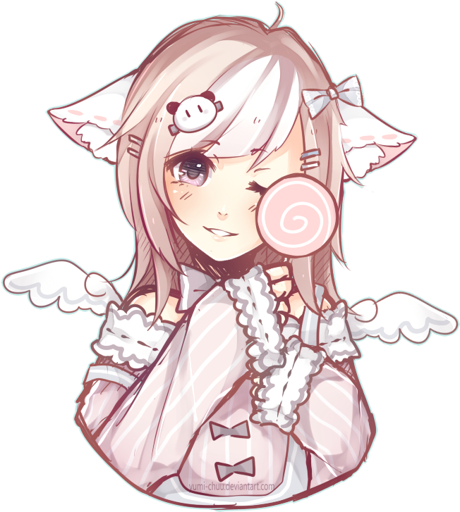 Pastel Girl Anime Transparent PNG Image