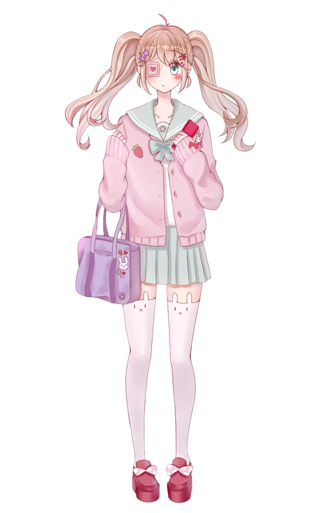 Pastel Girl Anime Transparent PNG Image