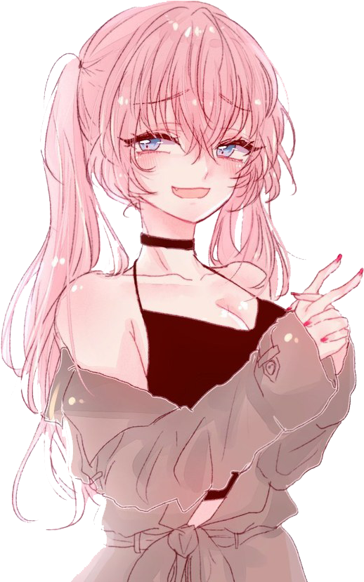 Pastel Girl Anime Transparent PNG Image
