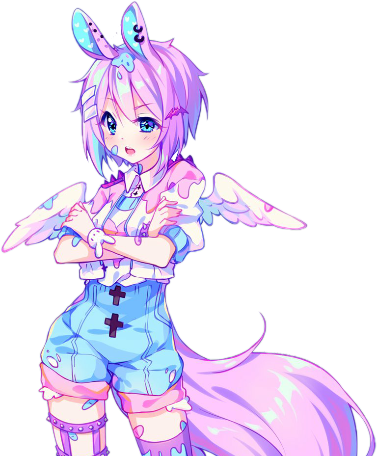 Pastel Girl Anime Transparent PNG Image