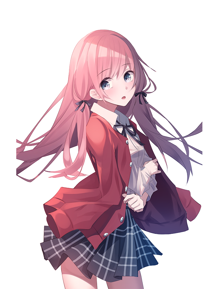 School Anime Girl Transparent PNG Image