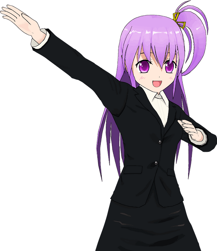 School Anime Girl Transparent PNG Image