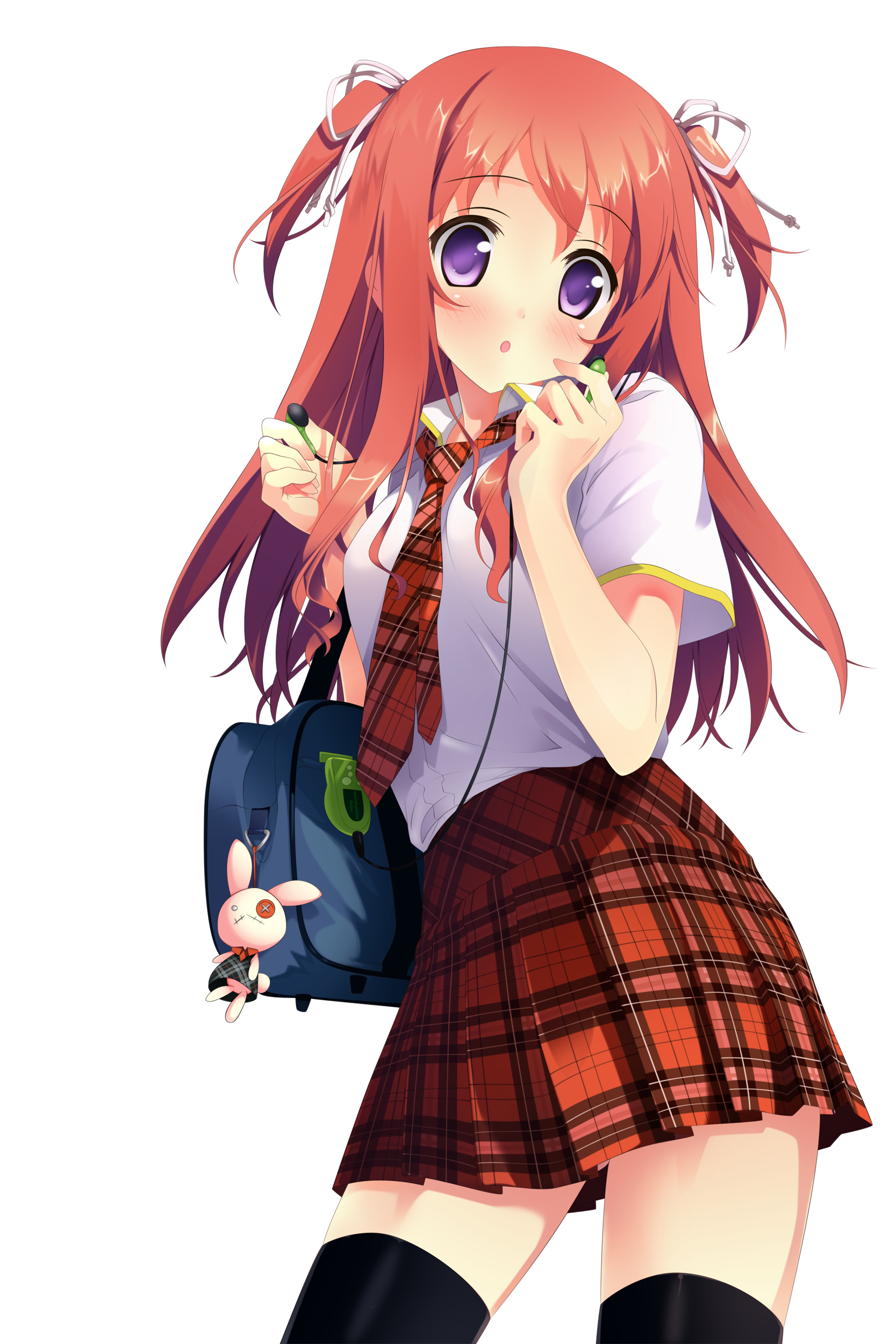School Anime Girl Transparent PNG Image