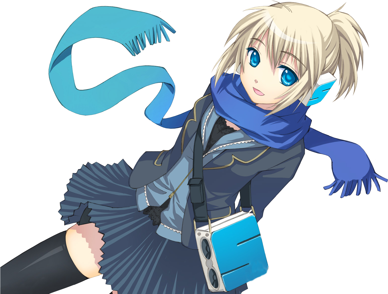 School Anime Girl Transparent PNG Image