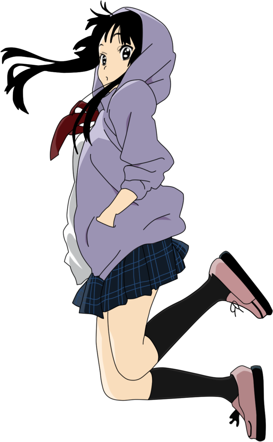 School Vector Anime Girl Transparent PNG Image