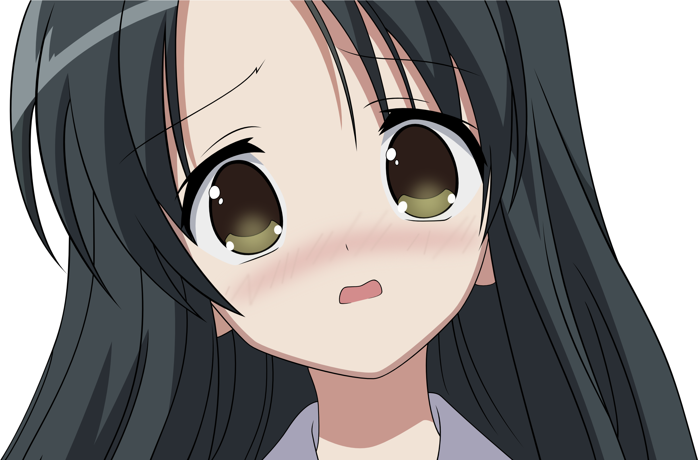 Girl Blush Anime Transparent PNG Image
