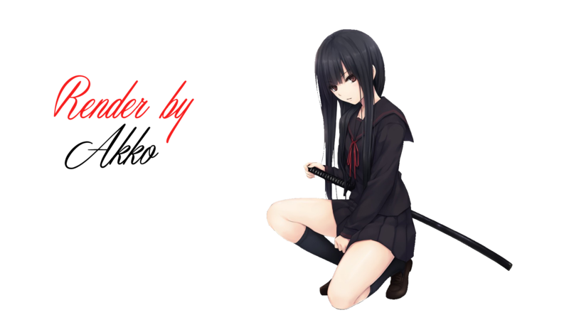 Cute Girl Anime Render Transparent PNG Image