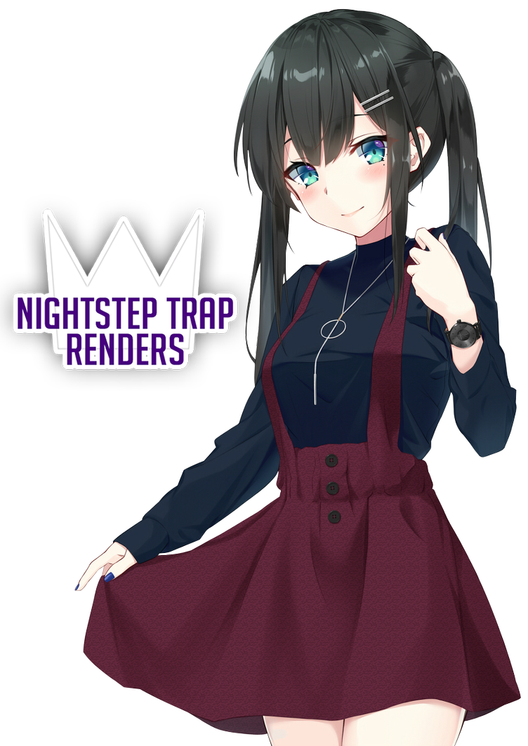 Beautiful Girl Anime Render Transparent PNG Image