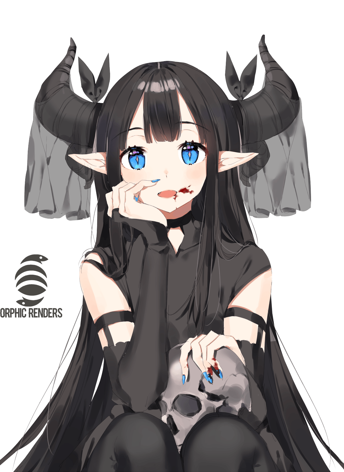 Beautiful Girl Anime Render Transparent PNG Image
