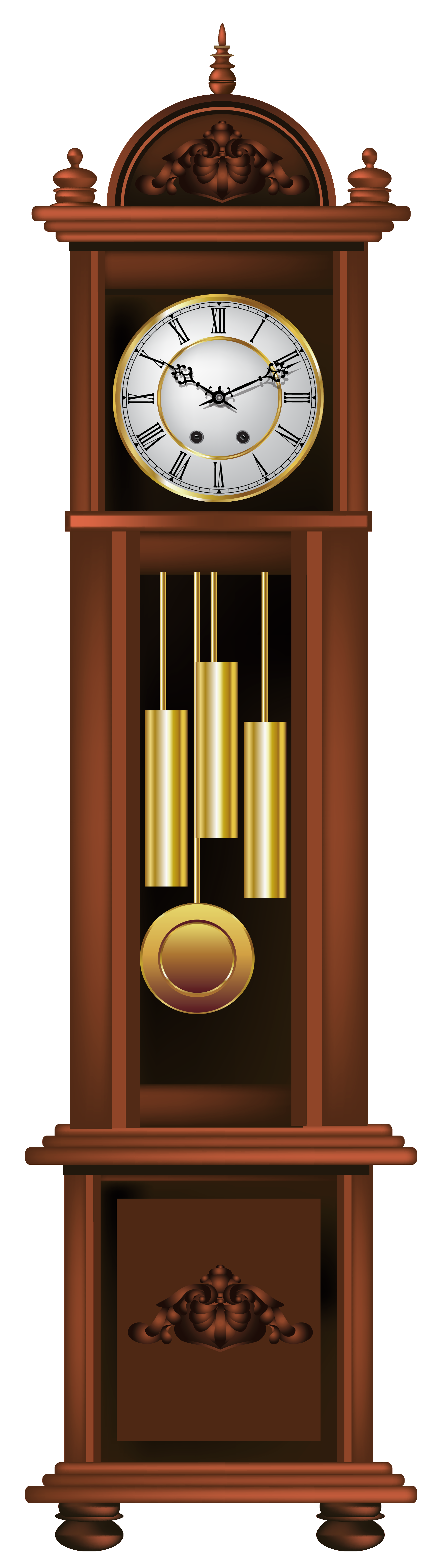 Antique Pendulum Clock Transparent PNG Image