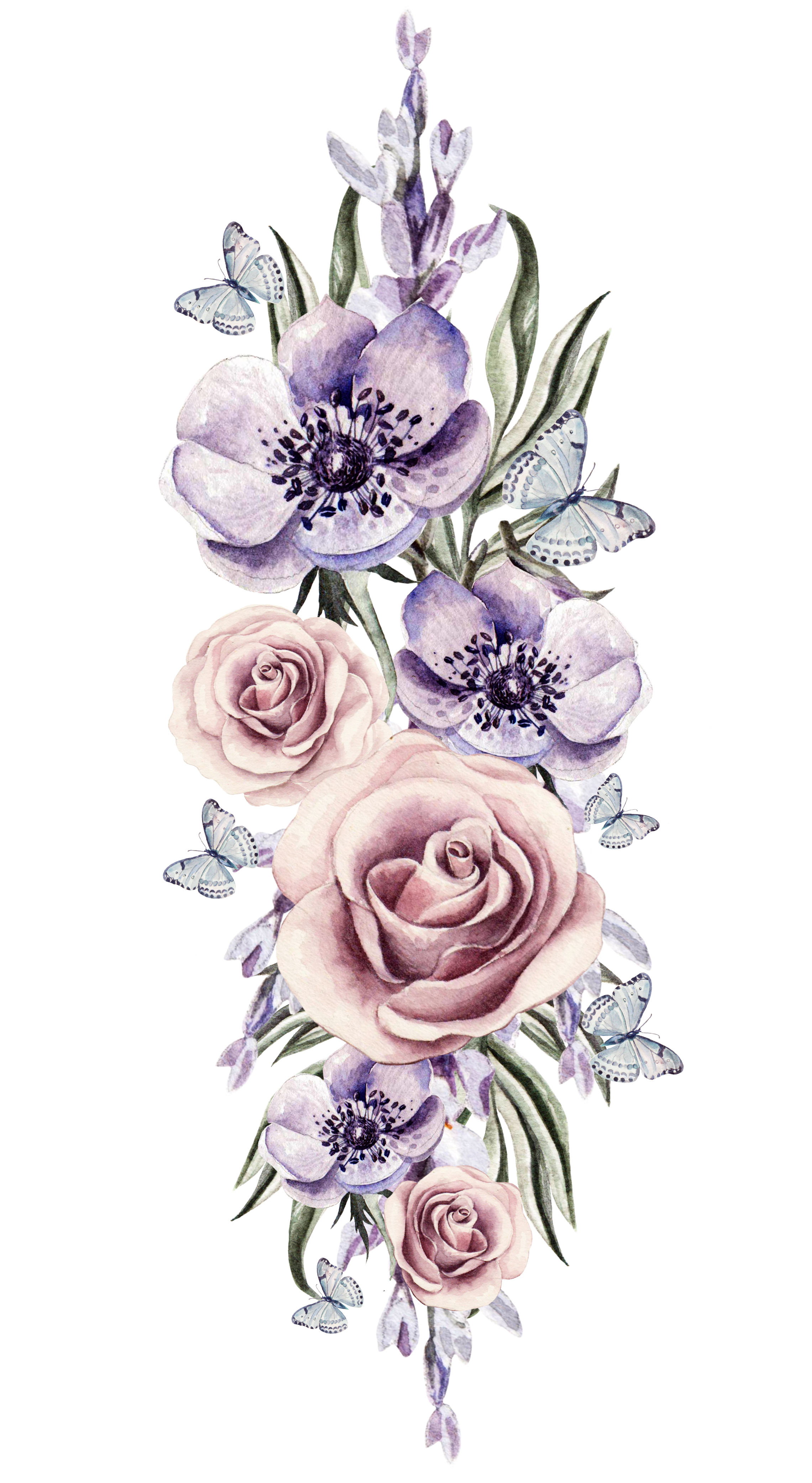 Antique Flower Art Transparent PNG Image