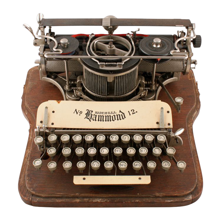 Antique Portable Typewriter Transparent PNG Image