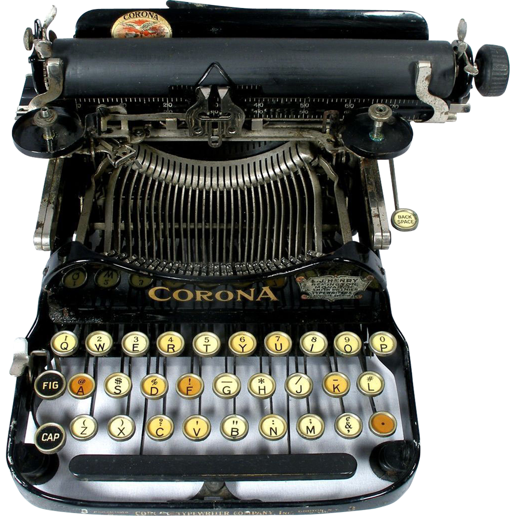 Antique Portable Typewriter Transparent PNG Image