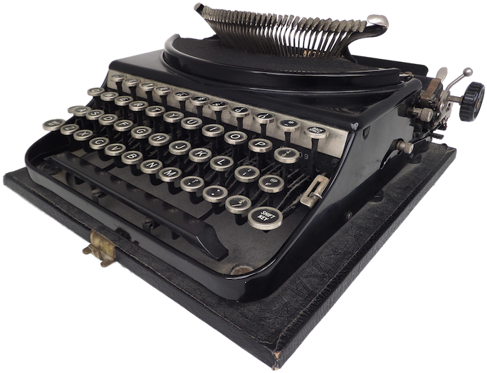 Antique Portable Typewriter Transparent PNG Image