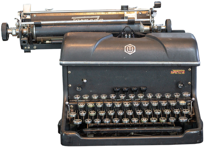 Antique Portable Typewriter Transparent PNG Image