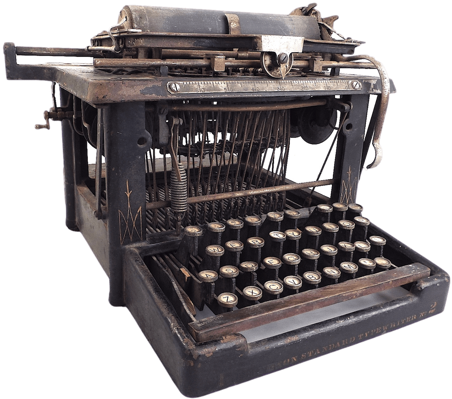 Antique Portable Typewriter Transparent PNG Image