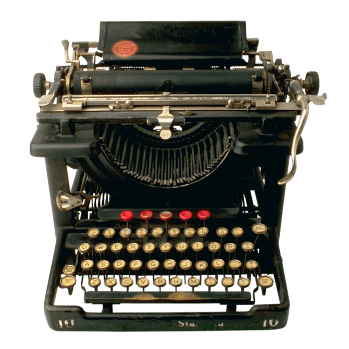 Antique Portable Typewriter Transparent PNG Image