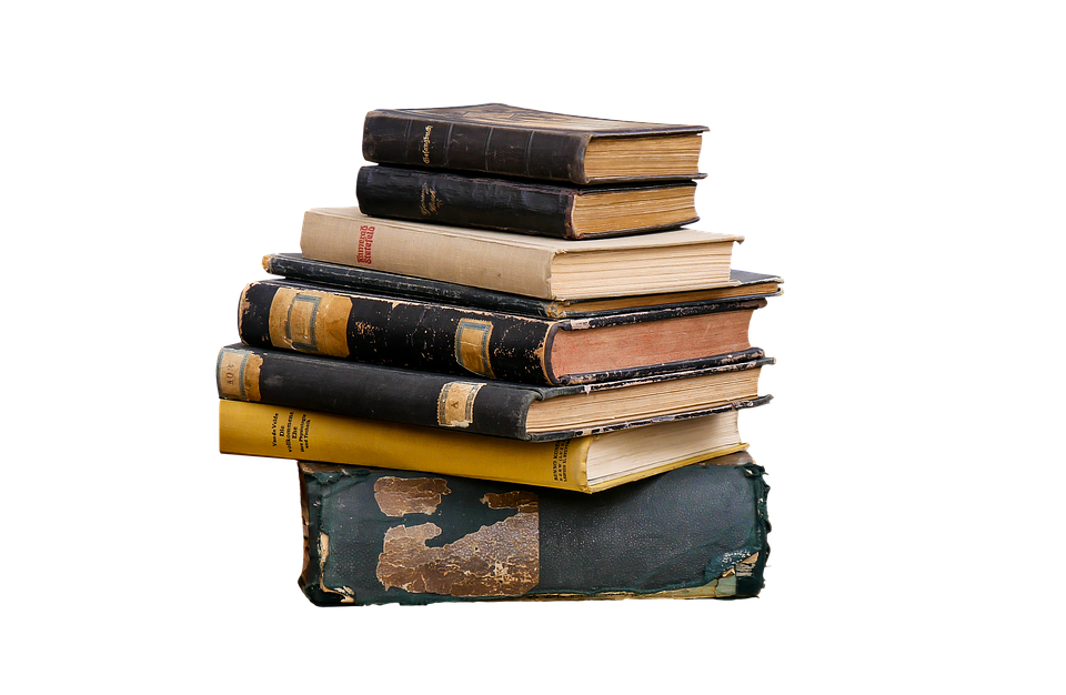 Antique Book Stack Transparent PNG Image