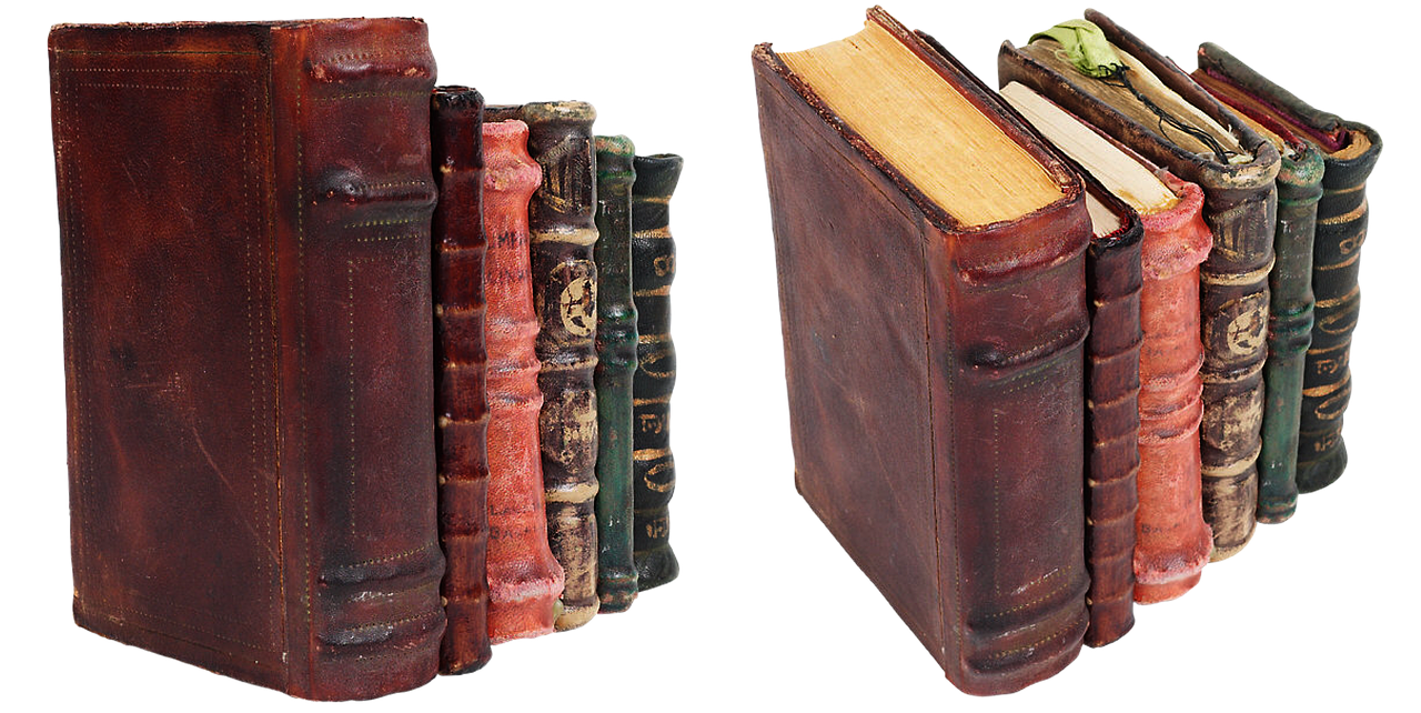 Antique Book Stack Transparent PNG Image