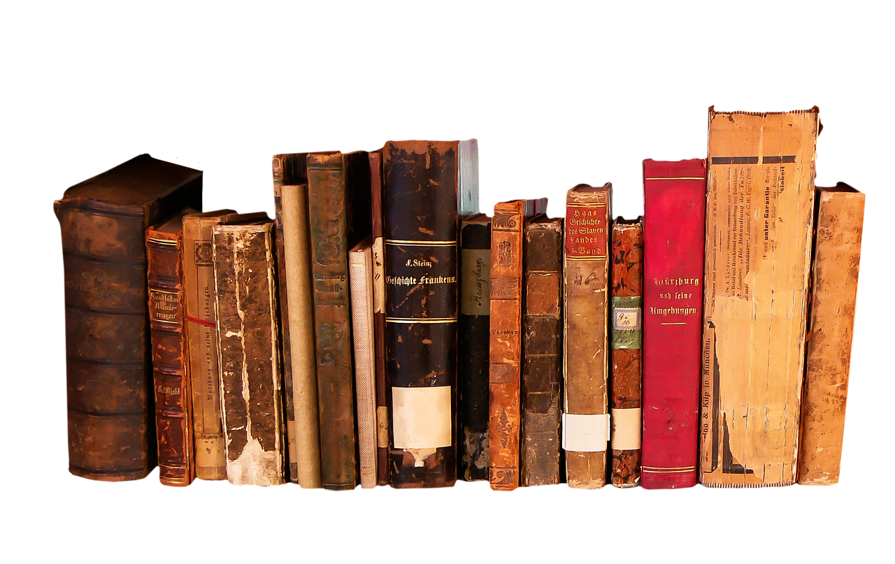 Antique Book Stack Transparent PNG Image