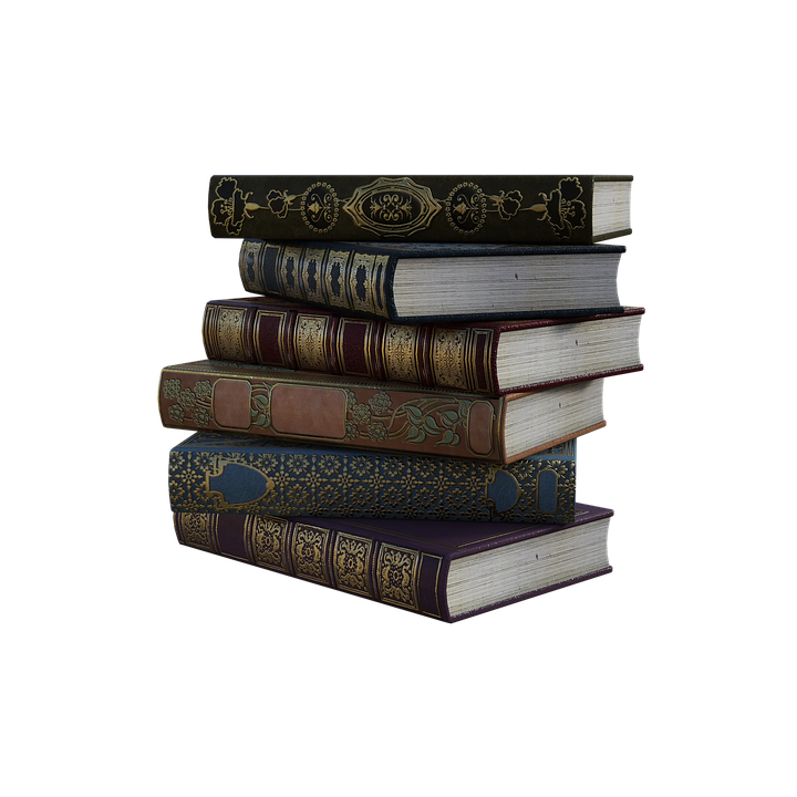 Antique Book Stack Transparent PNG Image