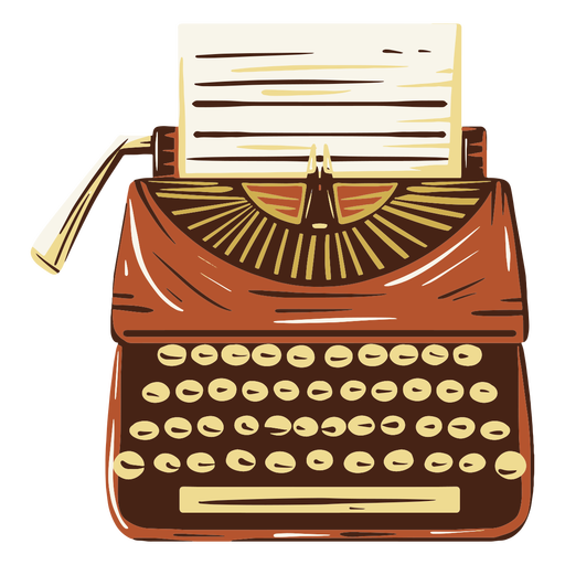 Antique Vector Typewriter Transparent PNG Image