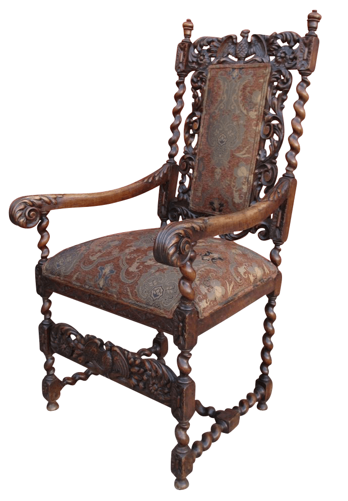 Wooden Antique Chair Transparent PNG Image