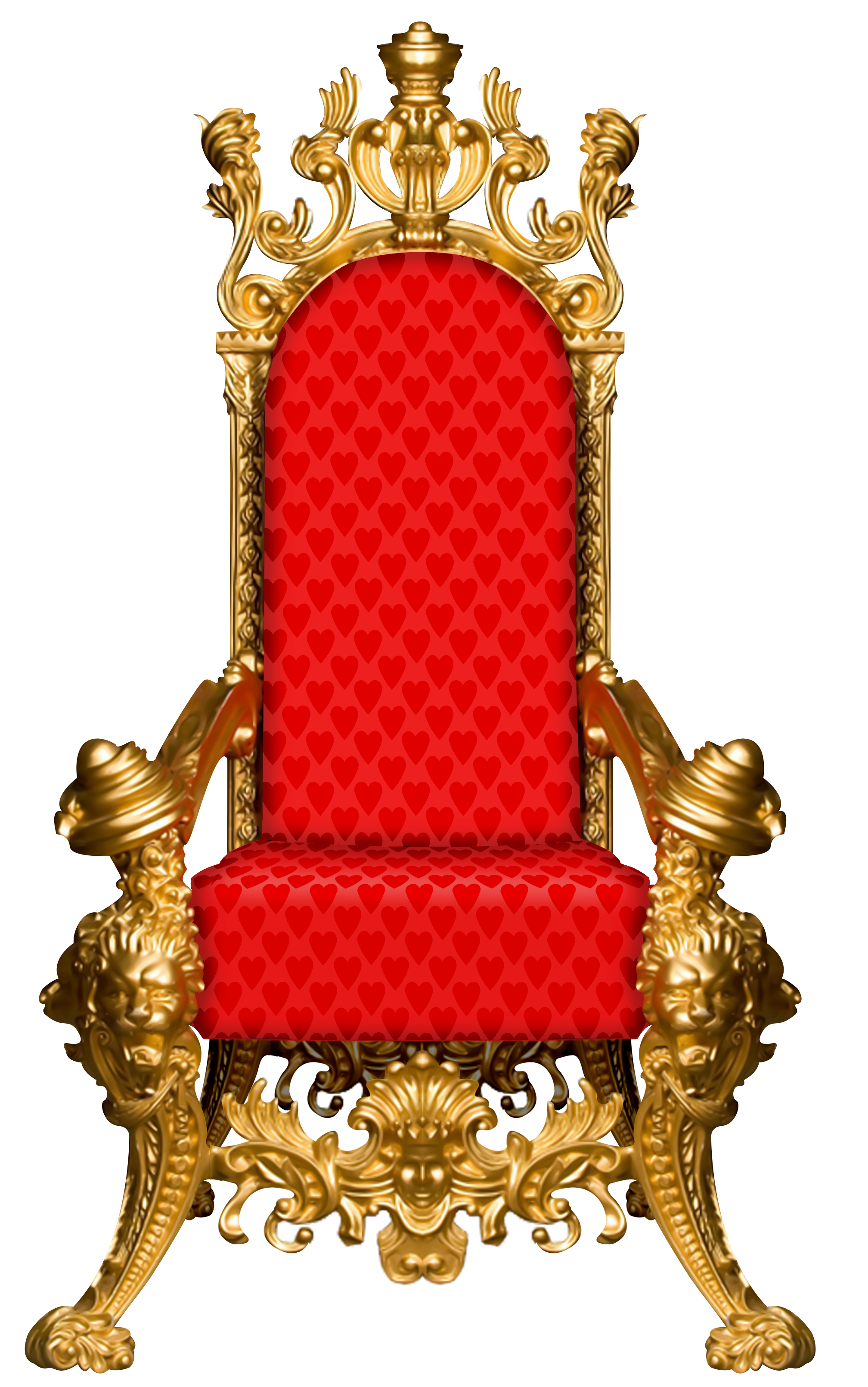 Throne Chair Frame Red Transparent PNG Image