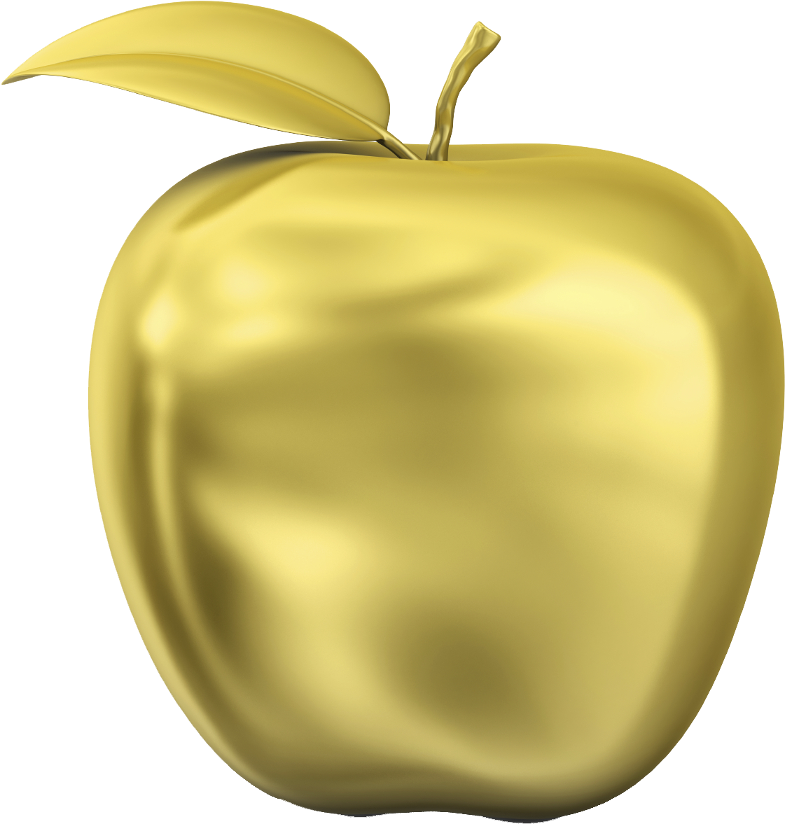 Golden Apple Transparent PNG Image