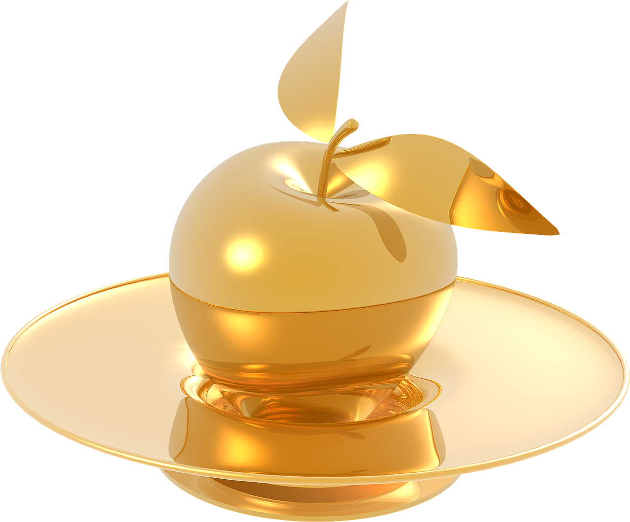 Golden Apple File Transparent PNG Image