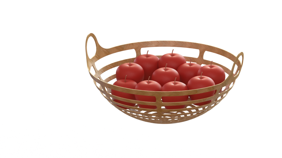 Basket Apple Transparent PNG Image