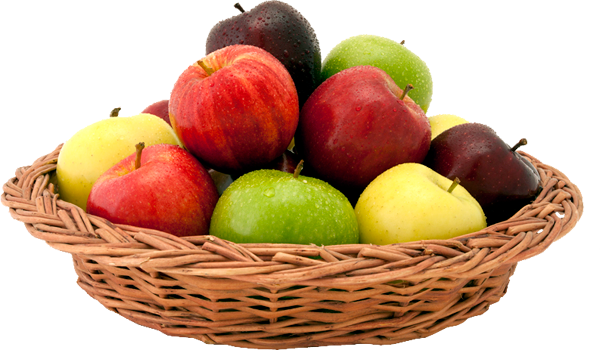 Basket Apple Transparent PNG Image