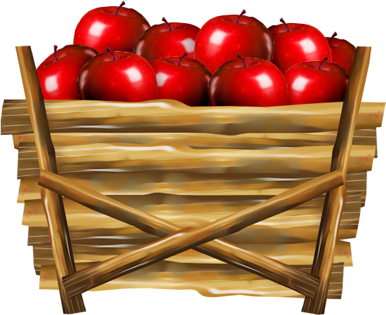 Basket Apple Transparent PNG Image