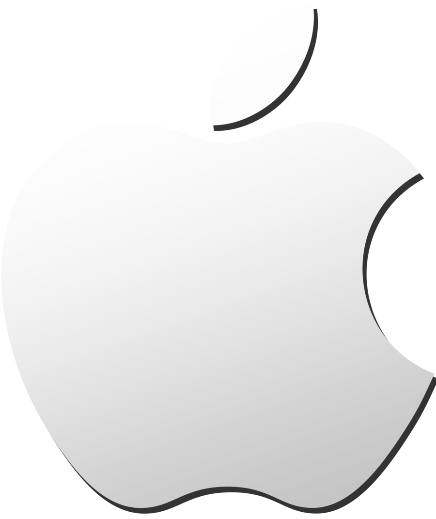 Logo Apple Grey Transparent PNG Image