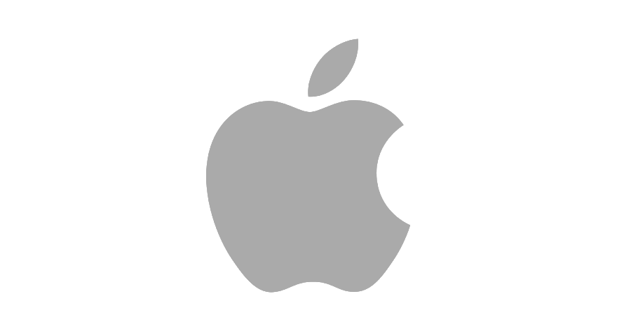 Logo Apple Grey Transparent PNG Image