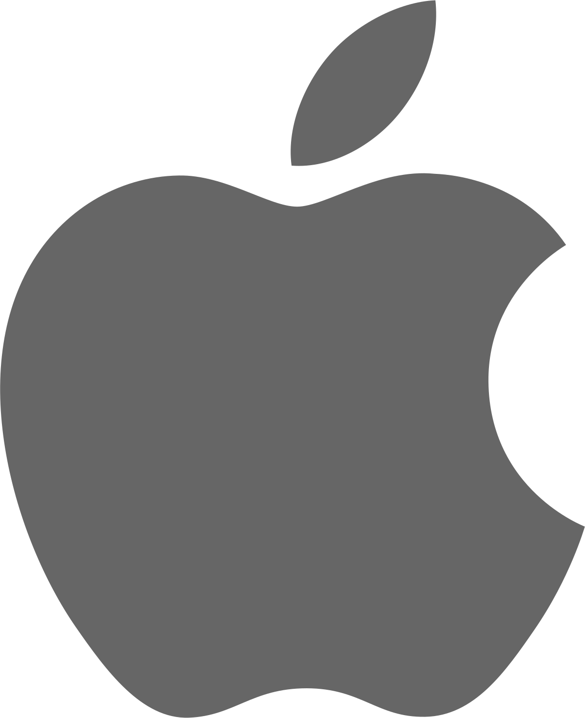 Logo Apple Grey Transparent PNG Image