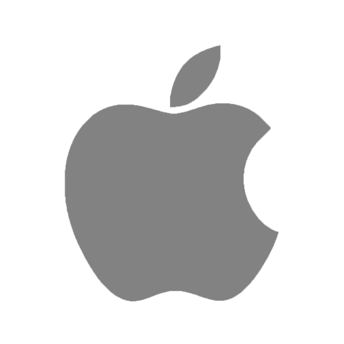 Logo Apple Grey Transparent PNG Image