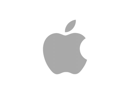Logo Apple Grey Transparent PNG Image
