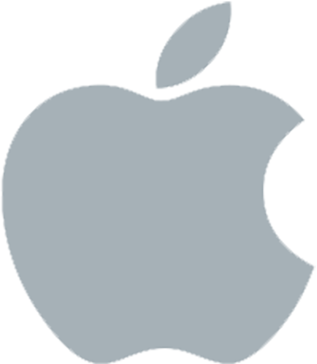 Logo Apple Grey Transparent PNG Image