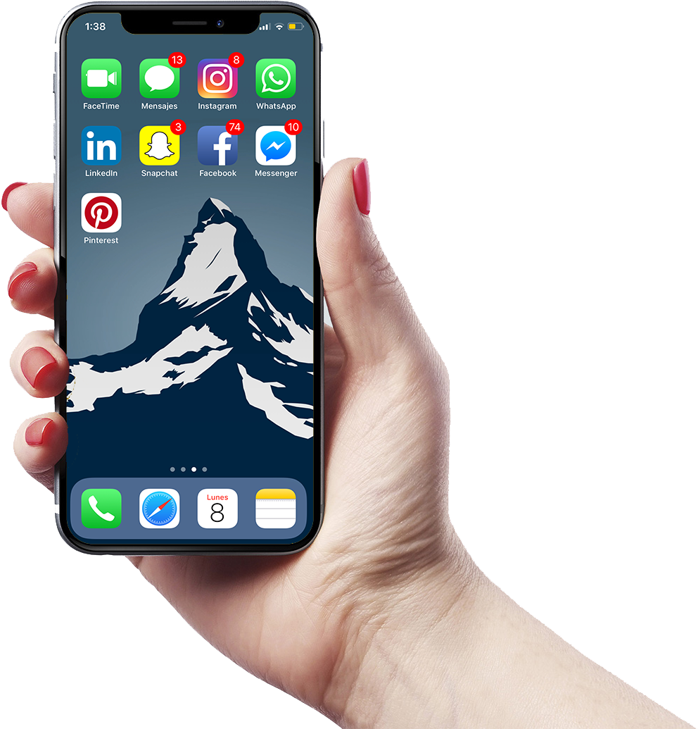 Nailpaint Iphone Holding Hand Transparent PNG Image