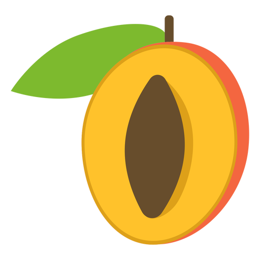 Apricot Fruit Slice Transparent PNG Image