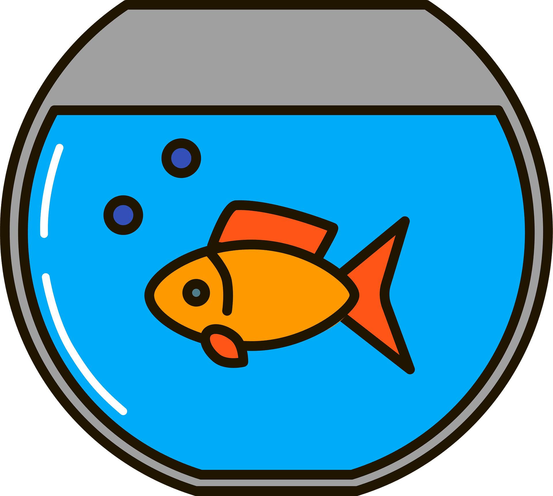 Blue Fish Vector Tank Transparent PNG Image