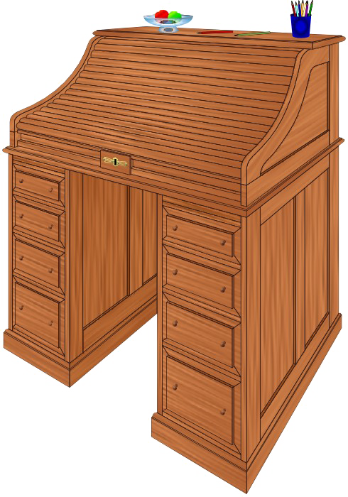 Roll Top Desk Transparent PNG Image