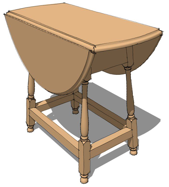Drop-Leaf Table Transparent PNG Image